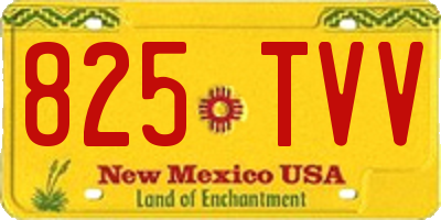 NM license plate 825TVV