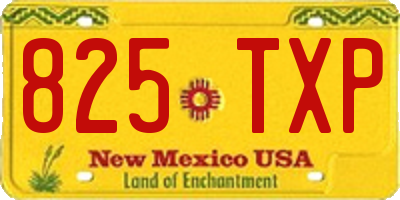 NM license plate 825TXP
