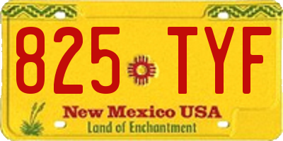 NM license plate 825TYF