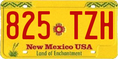 NM license plate 825TZH