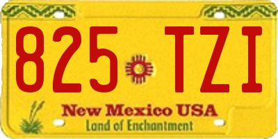 NM license plate 825TZI