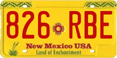 NM license plate 826RBE