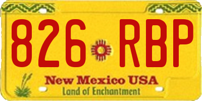 NM license plate 826RBP