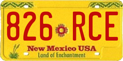 NM license plate 826RCE