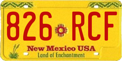 NM license plate 826RCF