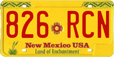 NM license plate 826RCN