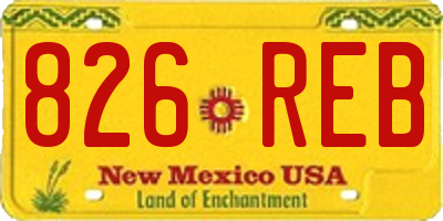 NM license plate 826REB