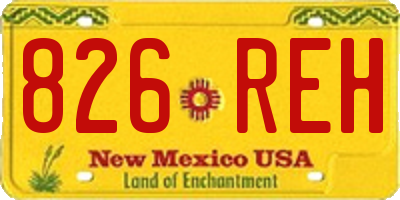 NM license plate 826REH