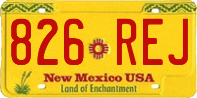 NM license plate 826REJ