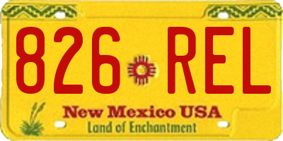 NM license plate 826REL