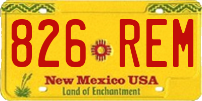 NM license plate 826REM