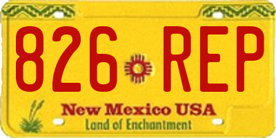 NM license plate 826REP