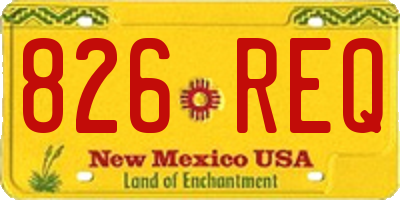 NM license plate 826REQ