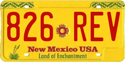 NM license plate 826REV