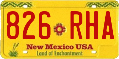 NM license plate 826RHA