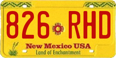 NM license plate 826RHD