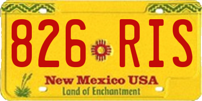 NM license plate 826RIS