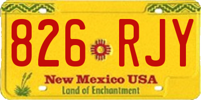 NM license plate 826RJY