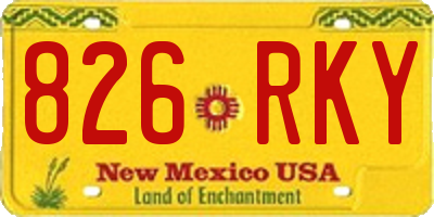 NM license plate 826RKY