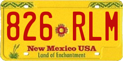 NM license plate 826RLM