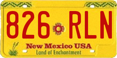 NM license plate 826RLN
