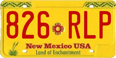 NM license plate 826RLP