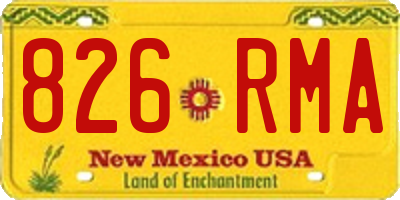 NM license plate 826RMA