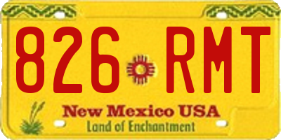 NM license plate 826RMT