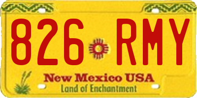 NM license plate 826RMY