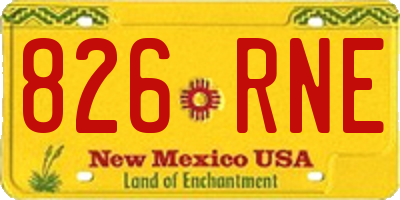 NM license plate 826RNE