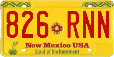 NM license plate 826RNN