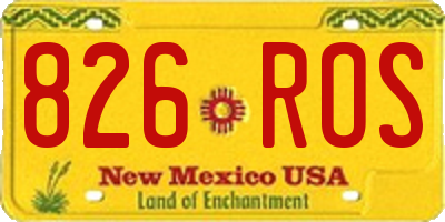 NM license plate 826ROS