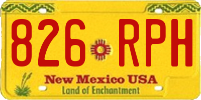 NM license plate 826RPH