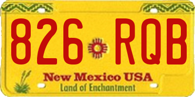 NM license plate 826RQB