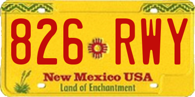 NM license plate 826RWY