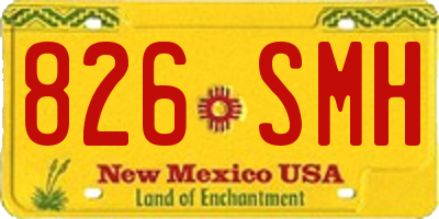 NM license plate 826SMH