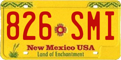 NM license plate 826SMI