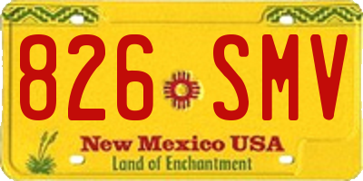 NM license plate 826SMV