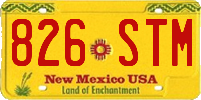 NM license plate 826STM