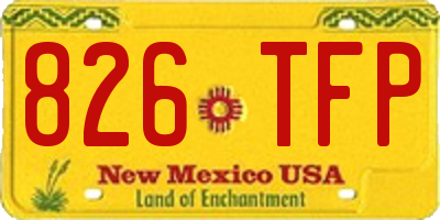 NM license plate 826TFP