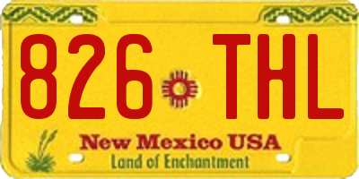 NM license plate 826THL