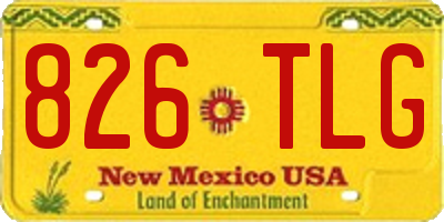 NM license plate 826TLG