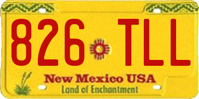 NM license plate 826TLL