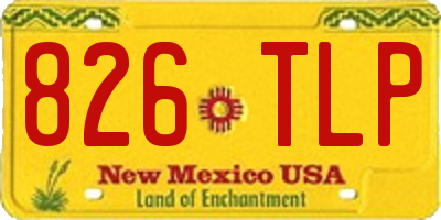 NM license plate 826TLP
