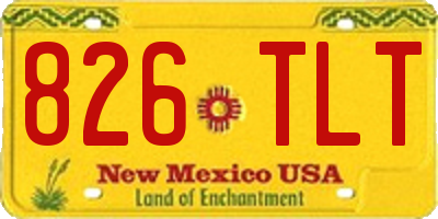 NM license plate 826TLT