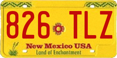 NM license plate 826TLZ