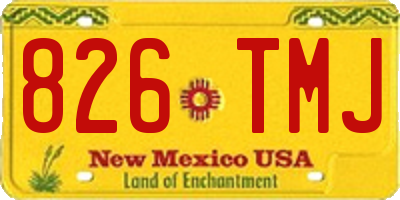 NM license plate 826TMJ