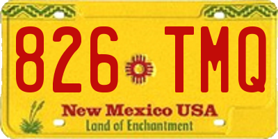 NM license plate 826TMQ
