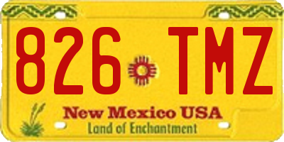 NM license plate 826TMZ