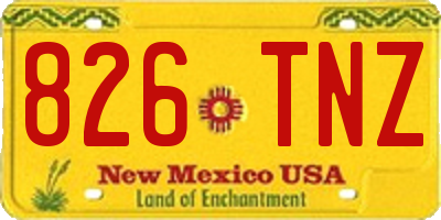 NM license plate 826TNZ